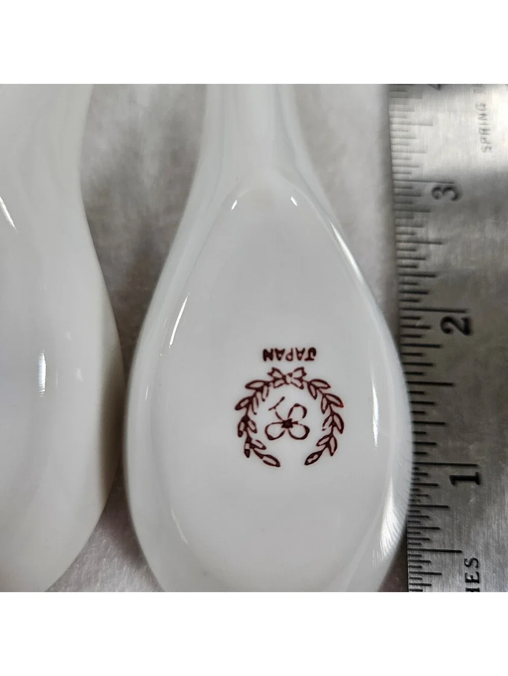 Vintage 1970s Japan Famille Rose Porcelain Soup Spoons 5